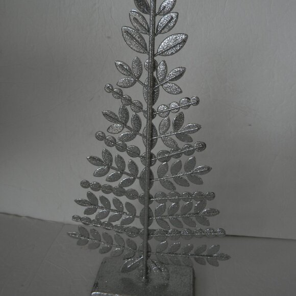14.5" Faceted Jewel Tree with Glittered Base by Valerie PARR HILL SILVER - Picture 4 of 5